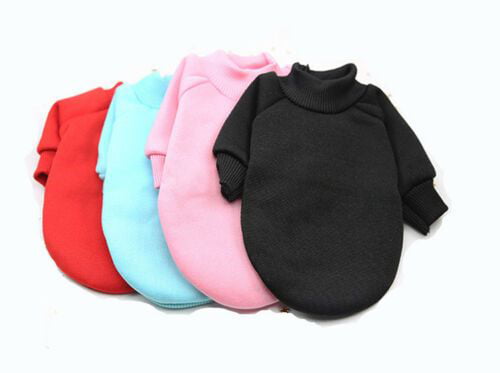 Plain Red Sweatshirt FOR SMALL DOGS Small Dog Sweater(Red， Extra-Small)