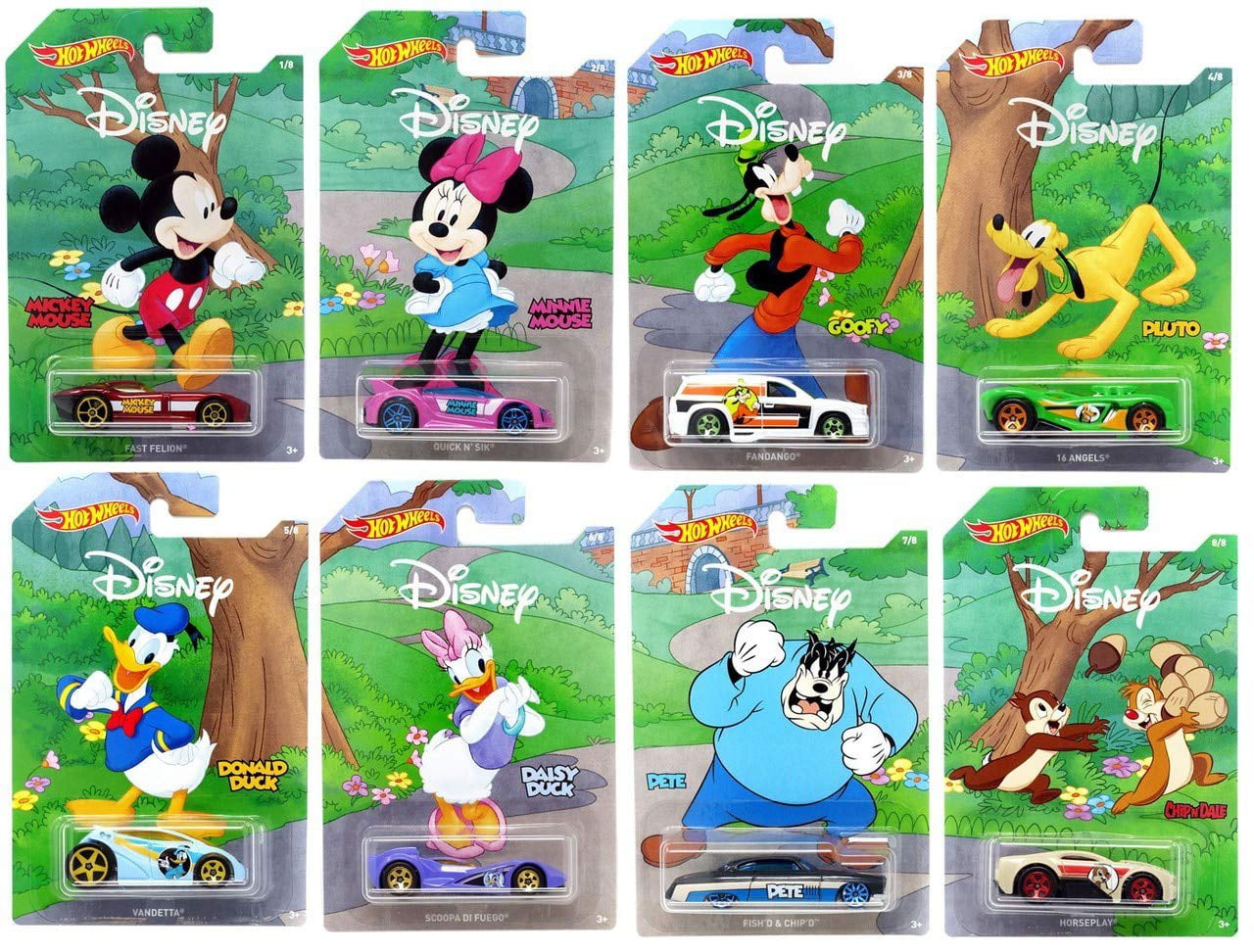 Hot Wheels 2019 Disney 90th Anniversary  Exclusive 8 Cars Set Collectibles Toy Car 1/64 Scale Diecast