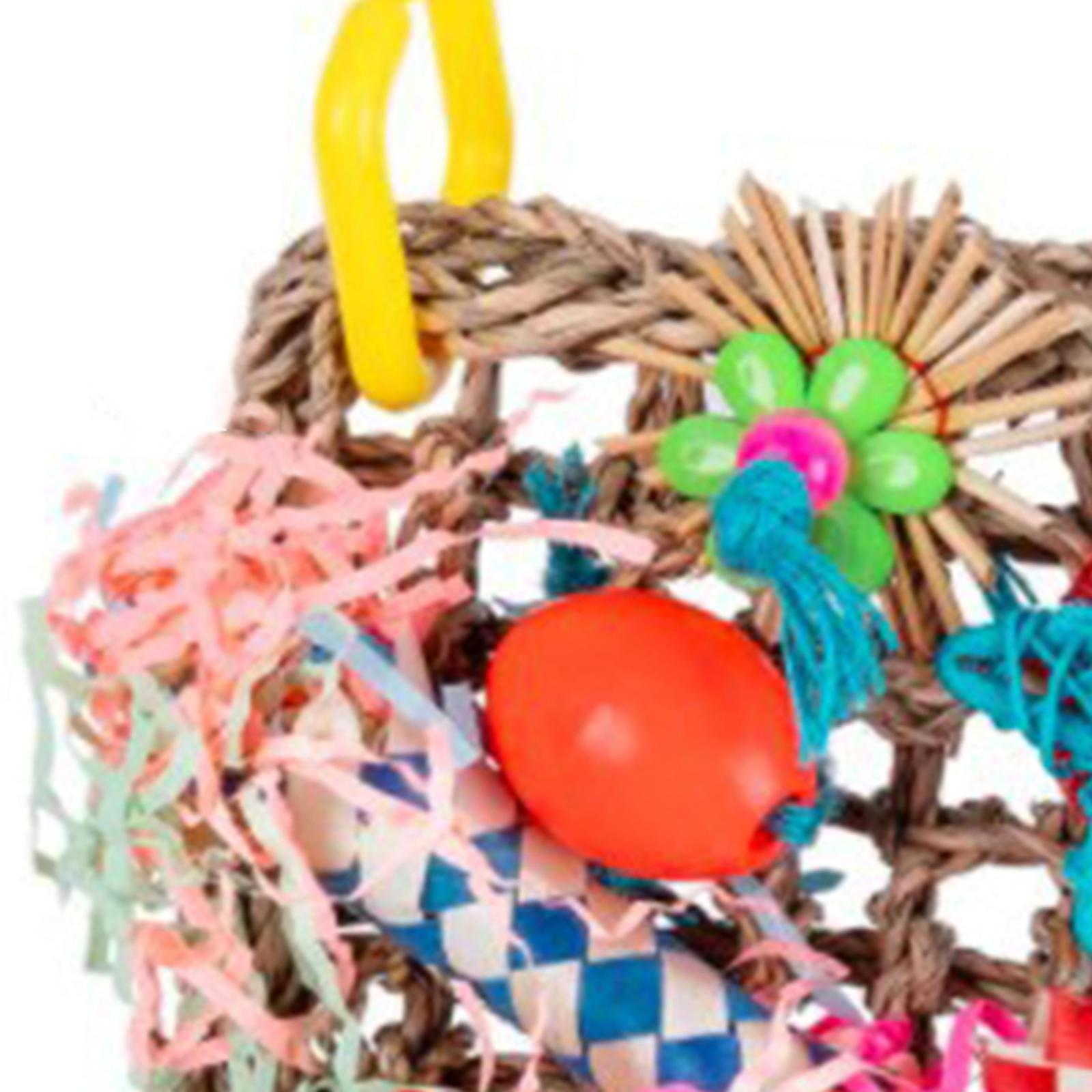 Parrots Toys Chewing Interactive Play Hammock Bird Climbing Net for Parakeet