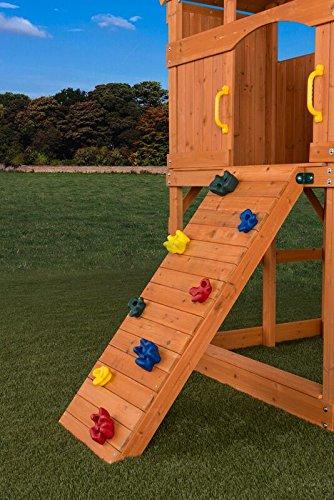 Creative Cedar Designs Playset Climbing Rocks (set of 4)- Green， Yellow， Blue and Red