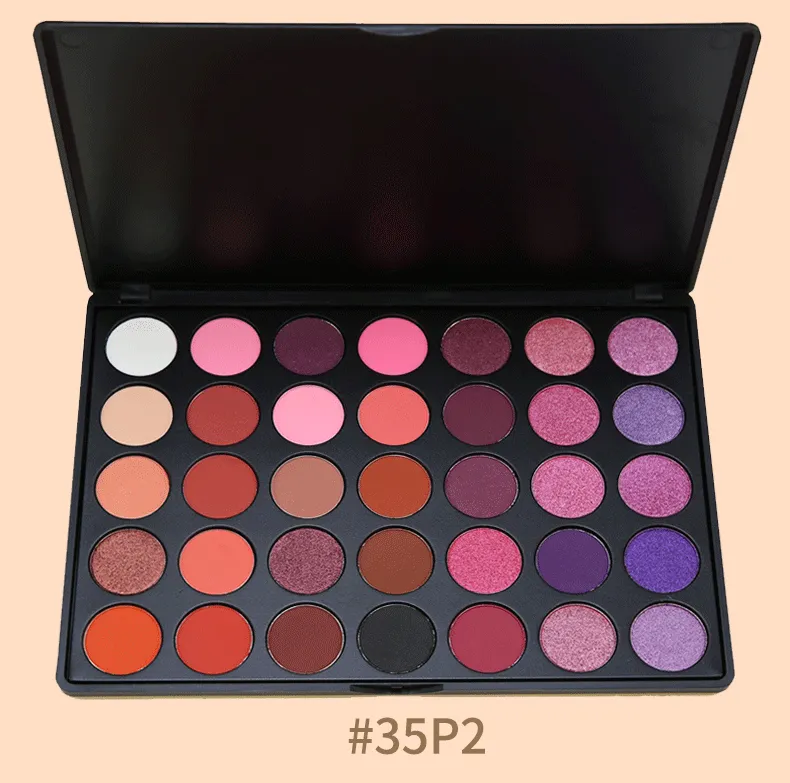 35 Colors Pigmented Matte Shimmer Nature Eye Shadow