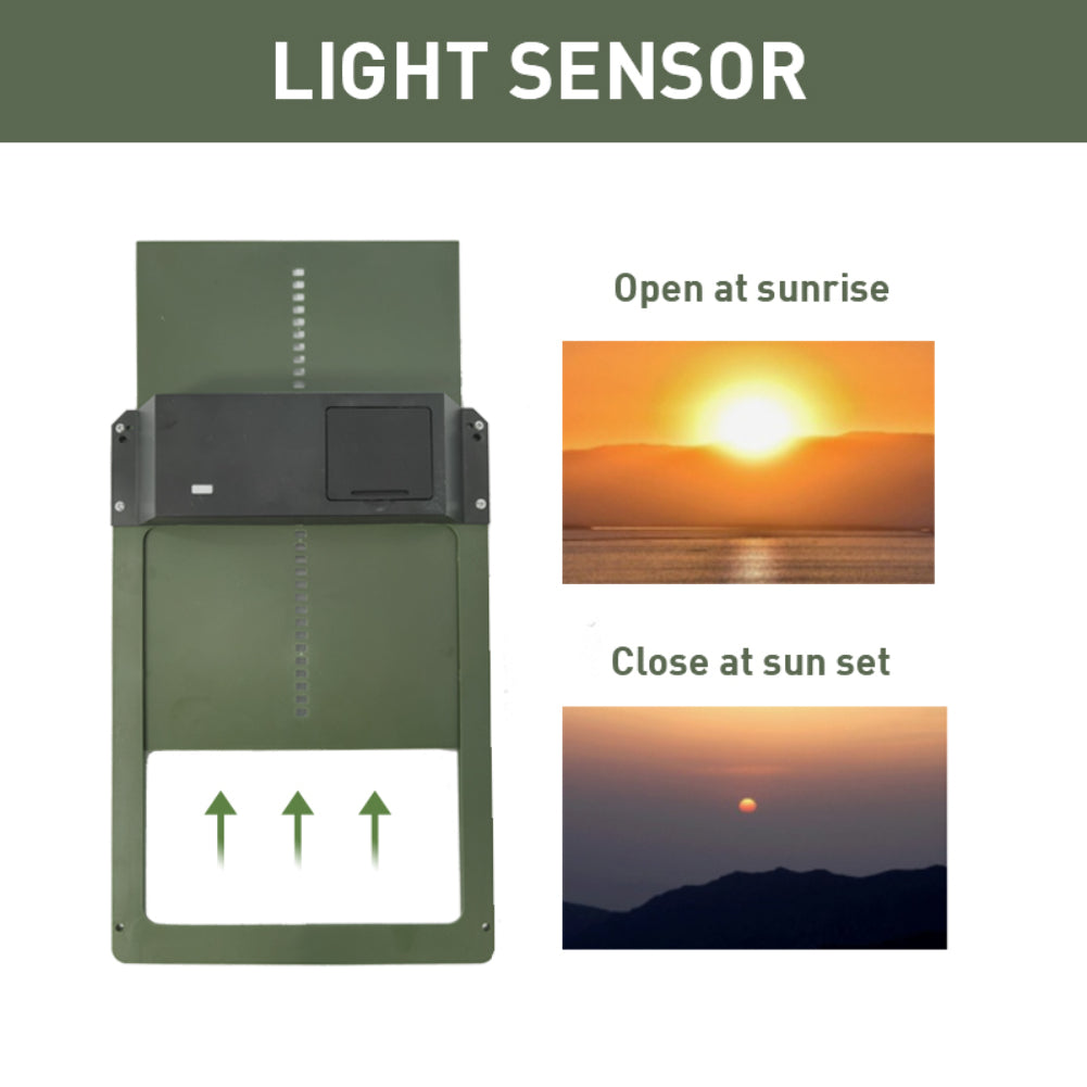 Eleonora Automatic Chicken Coop Door Light Sensor Automatic Chicken House Door High Quality And Practical Chicken Pets Duck Cages Door