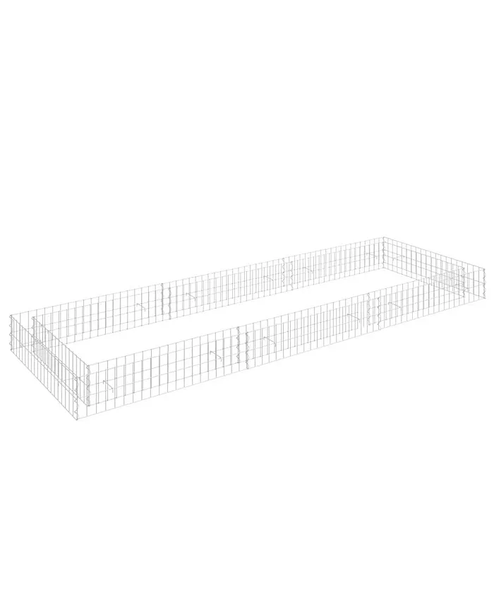 vidaXL Gabion Raised Bed Galvanized Steel 118.1