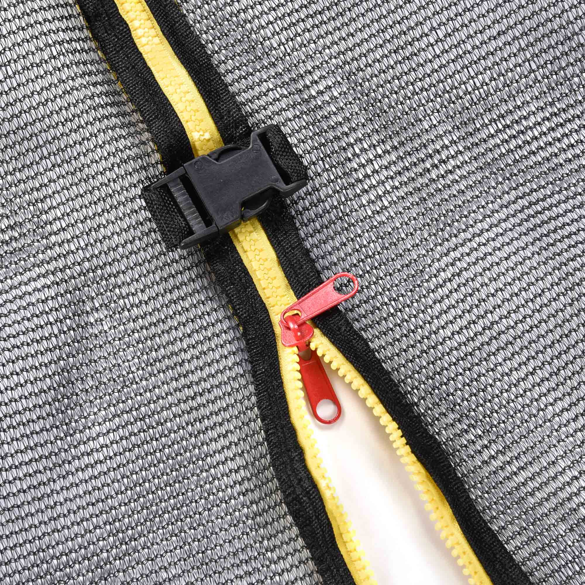 Yescom Round Trampoline Enclosure Net 15 Ft 6 Pole Fence Replacement Safety Mesh Netting Fits All Brands