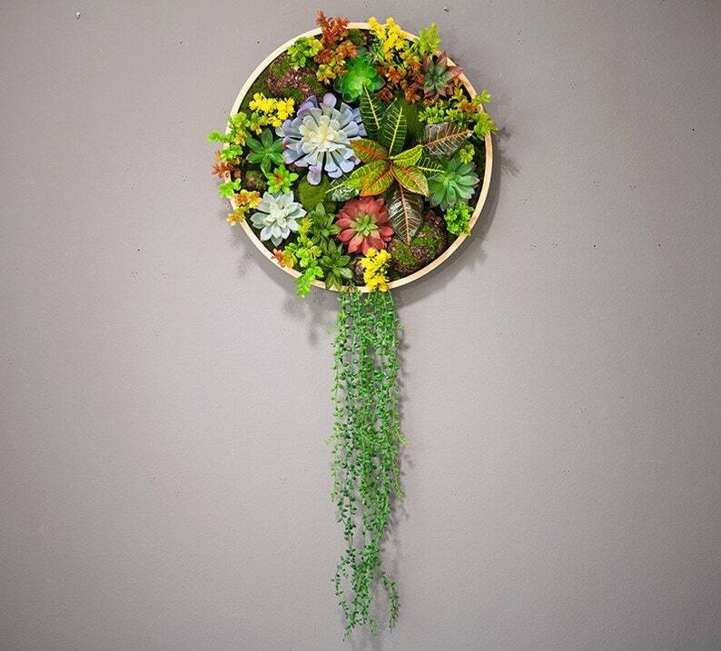 Succulent Wall Art Home Decor | Faux Succulents | Decor Living Wall Ar