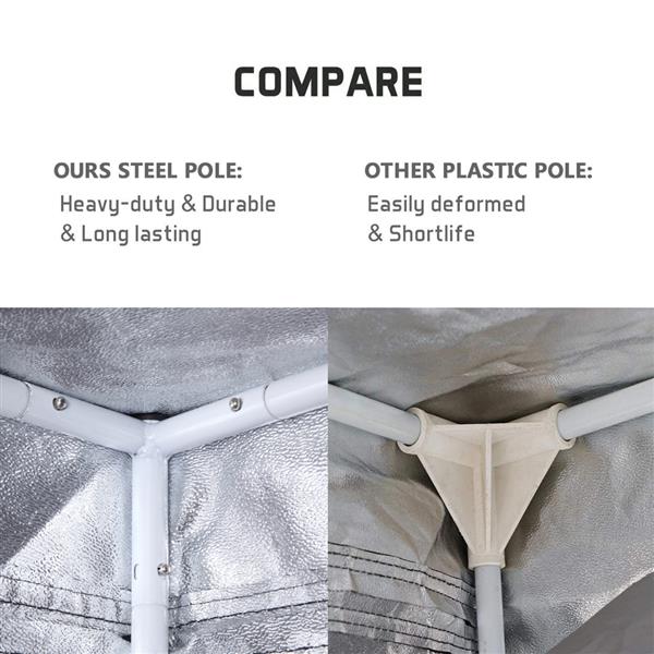 35 in Hydroponic Plant Growing Tent Dismountable with Window for Household Black