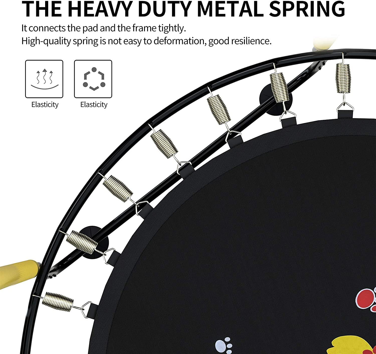 Reliancer 5FT Trampoline for Kids Toddler Indoor Trampoline with Safety Enclosure Net Mini Basketball Hoop Jumping Mat for Home Entertainment Equipment Outdoor Backyard Games