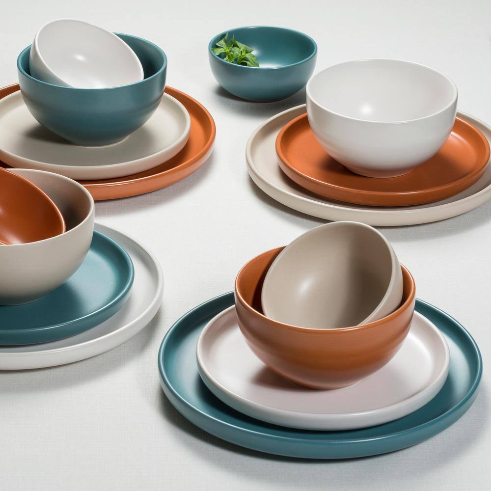 Sango Rollo 16-Piece Painter's Palette Casual Stoneware Dinnerware Set (Service for 4) 4331MX801ACS10