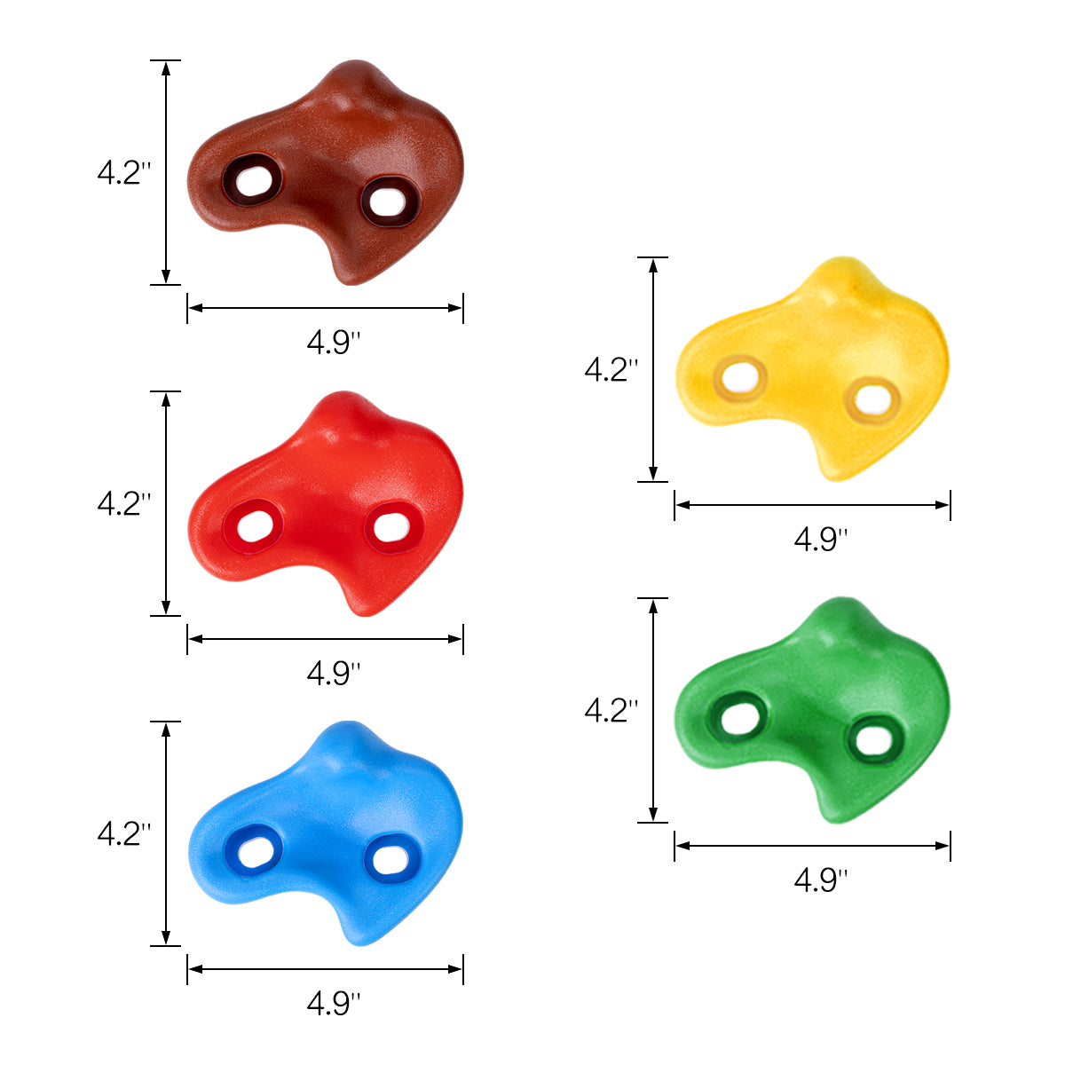 WHDZ 15 PCS Climbing Holds for Kids，Adult Climbing Rocks with 6 Ratchet Straps for Outdoor，Playground Accessories﻿ Rock Wall Climbing Kit with Mounting Hardware