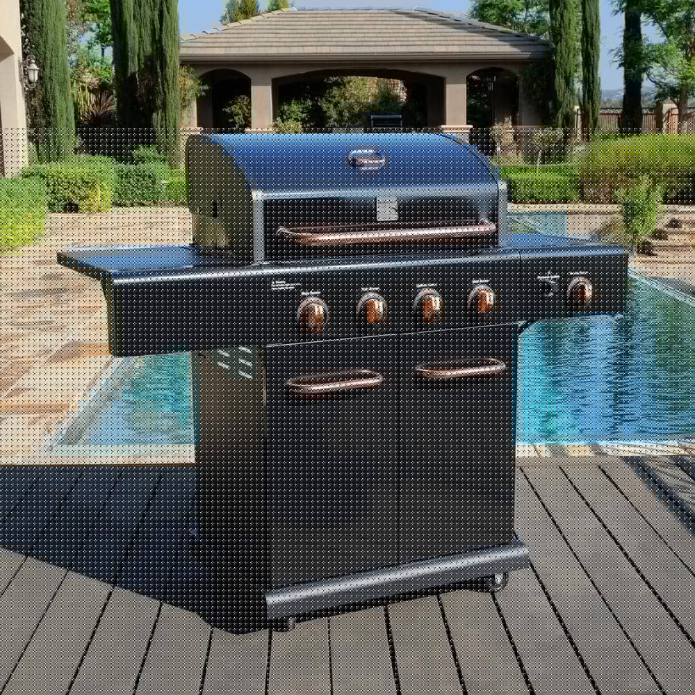 KENMORE 4Burner Propane Gas Grill with Side Searing Burner in Black with Copper Accent