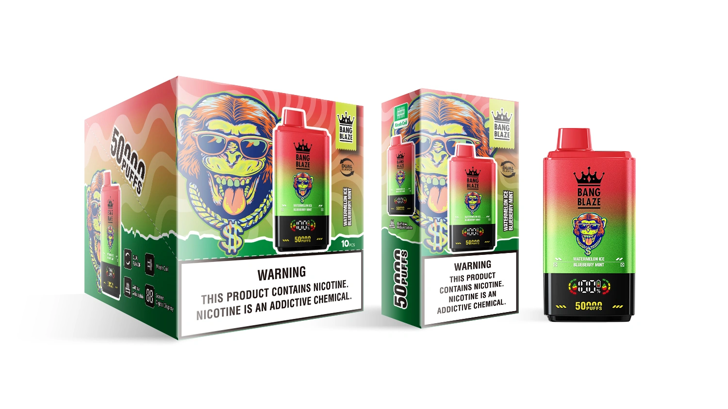 🔥 Bangking Blaze 50000 Puffs Double Flavours Disposable Vape