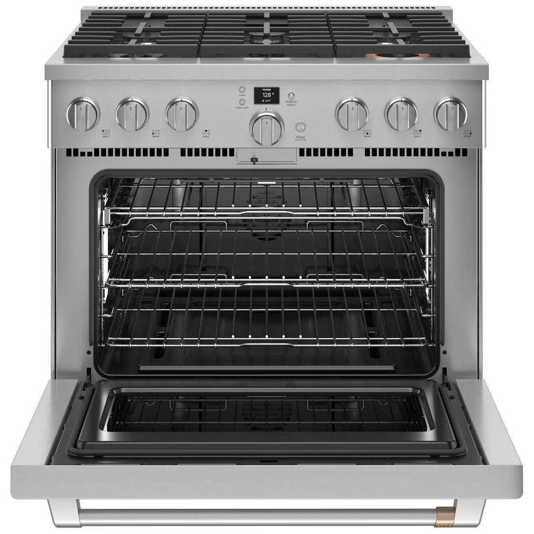 Caf¨¦ 36-inch Freestanding Gas Range with WI-FI Connect CGY366P2TS1