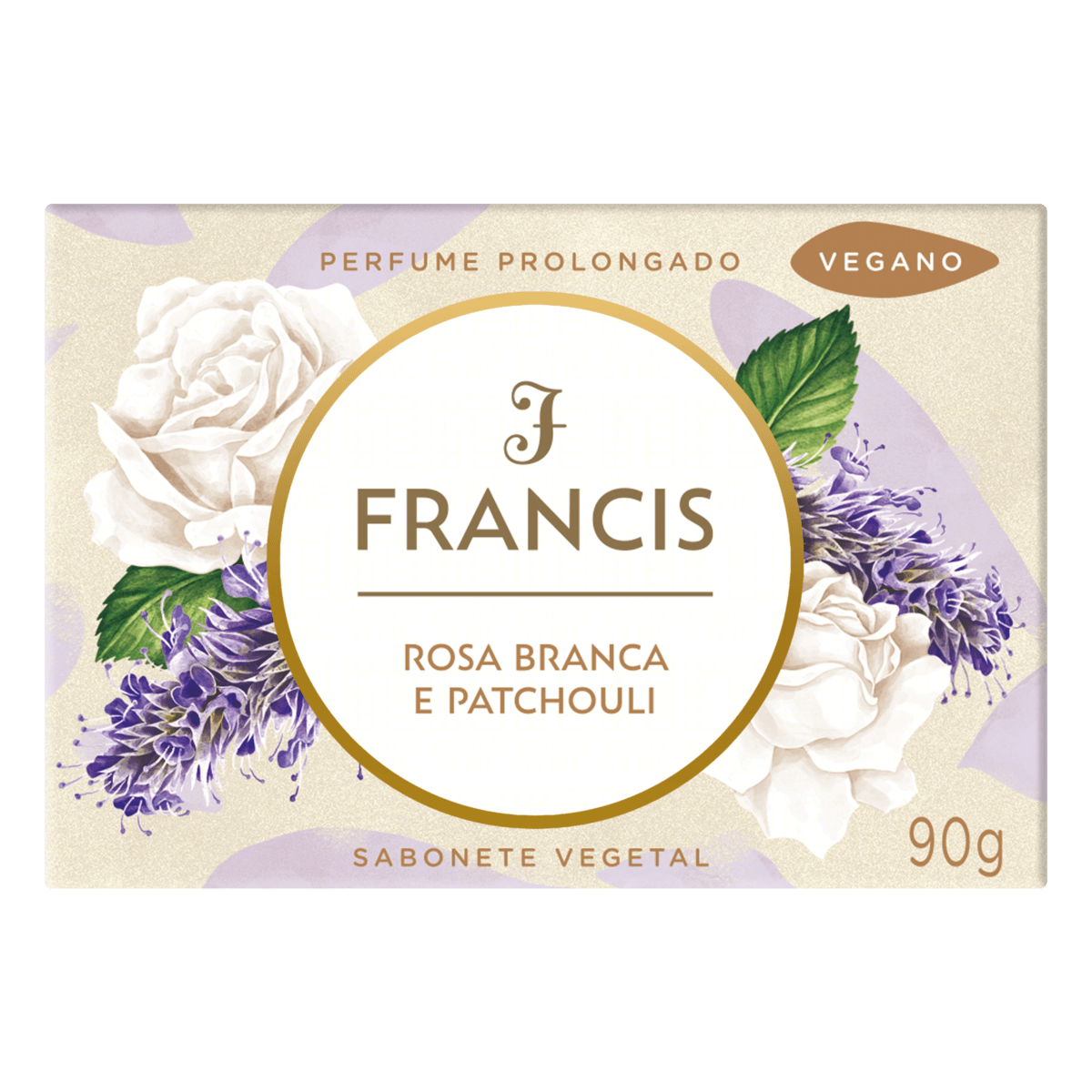 Sabonete em Barra Corporal Francis Classico Rosas de Versalles 90g - Branco