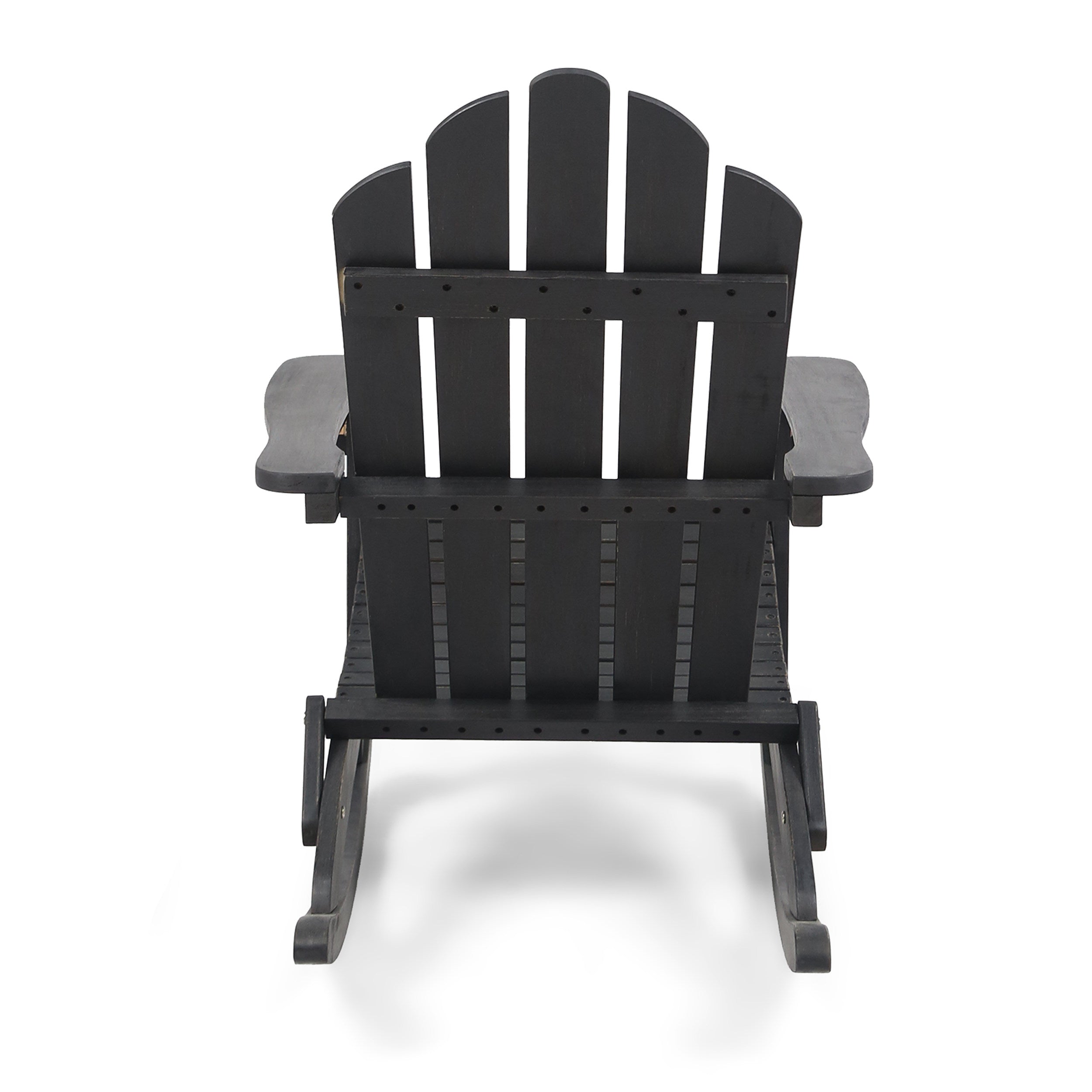Cara Outdoor Adirondack Acacia Wood Rocking Chair