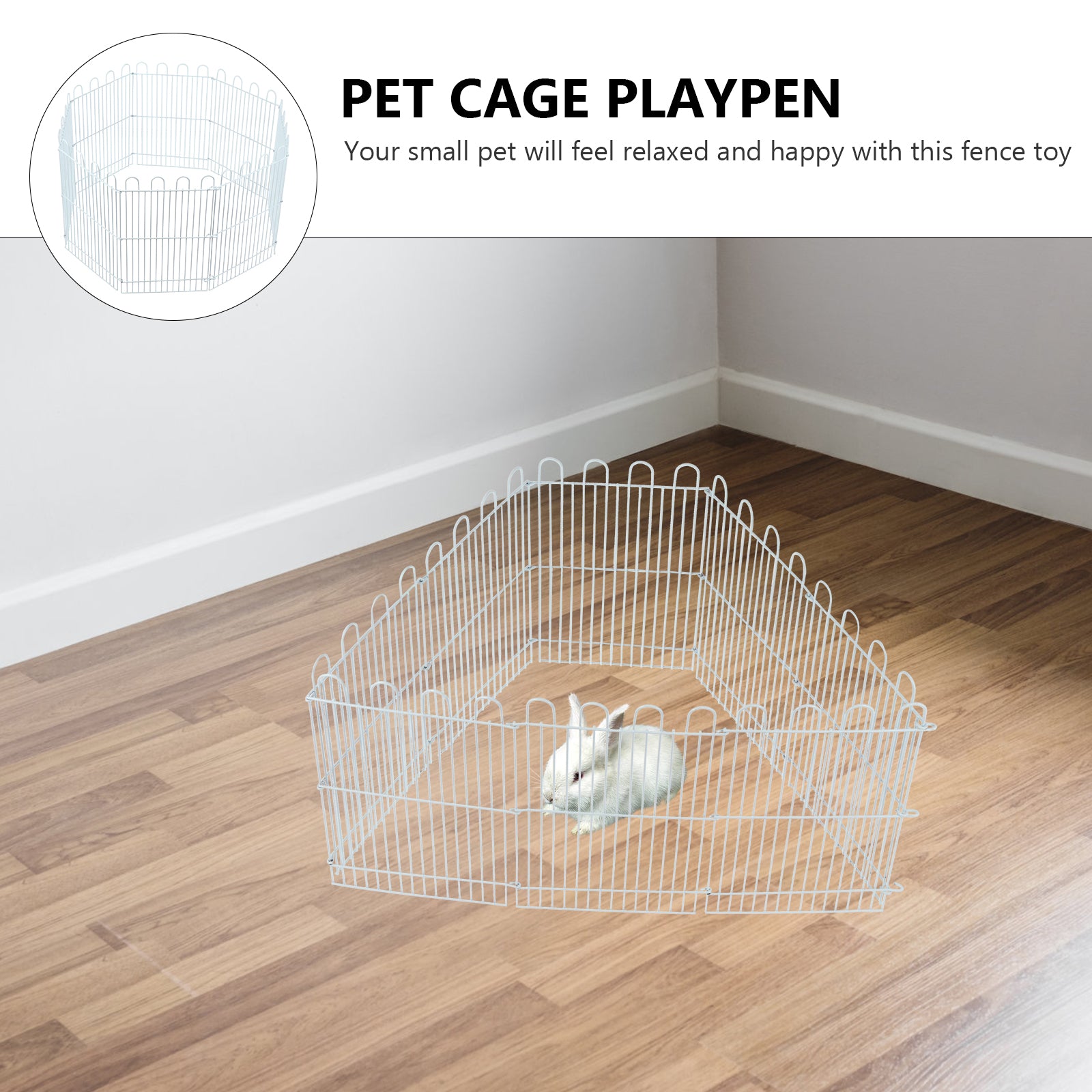 Etereauty Small Playpen PenGuinea Dog Exercise Diy Chinchilla Animal Pet Hamster Puppy Indoor Pen Cage Fence Fence Barrier