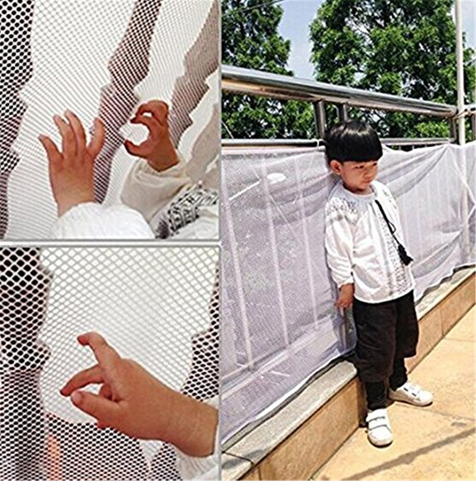 Pudcoco Safety Child Railnet Net Pet Guard Baby Stair Balcony Deck Gate Dog Mesh Strict