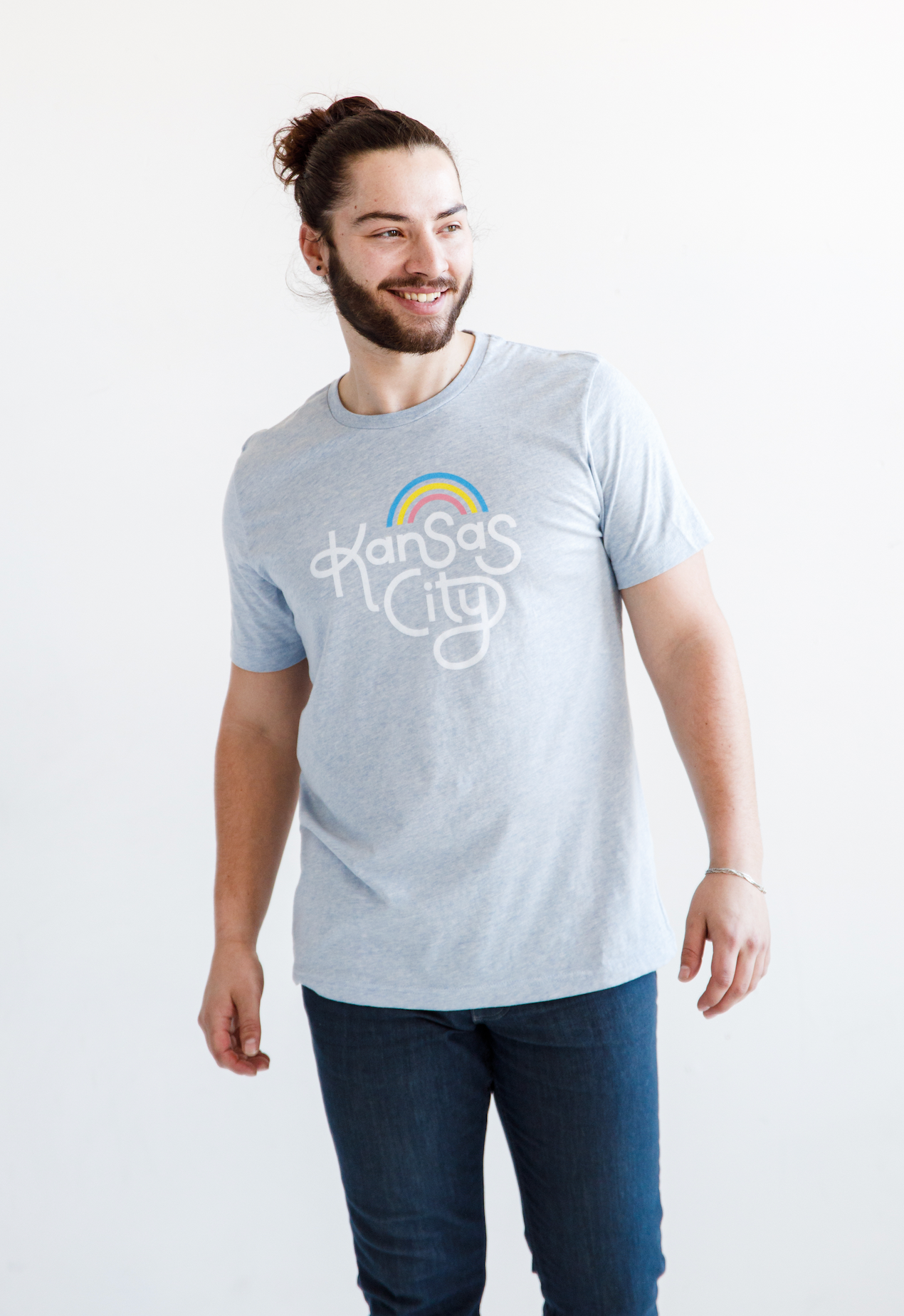 Retro Kansas City T-Shirt - Light Blue
