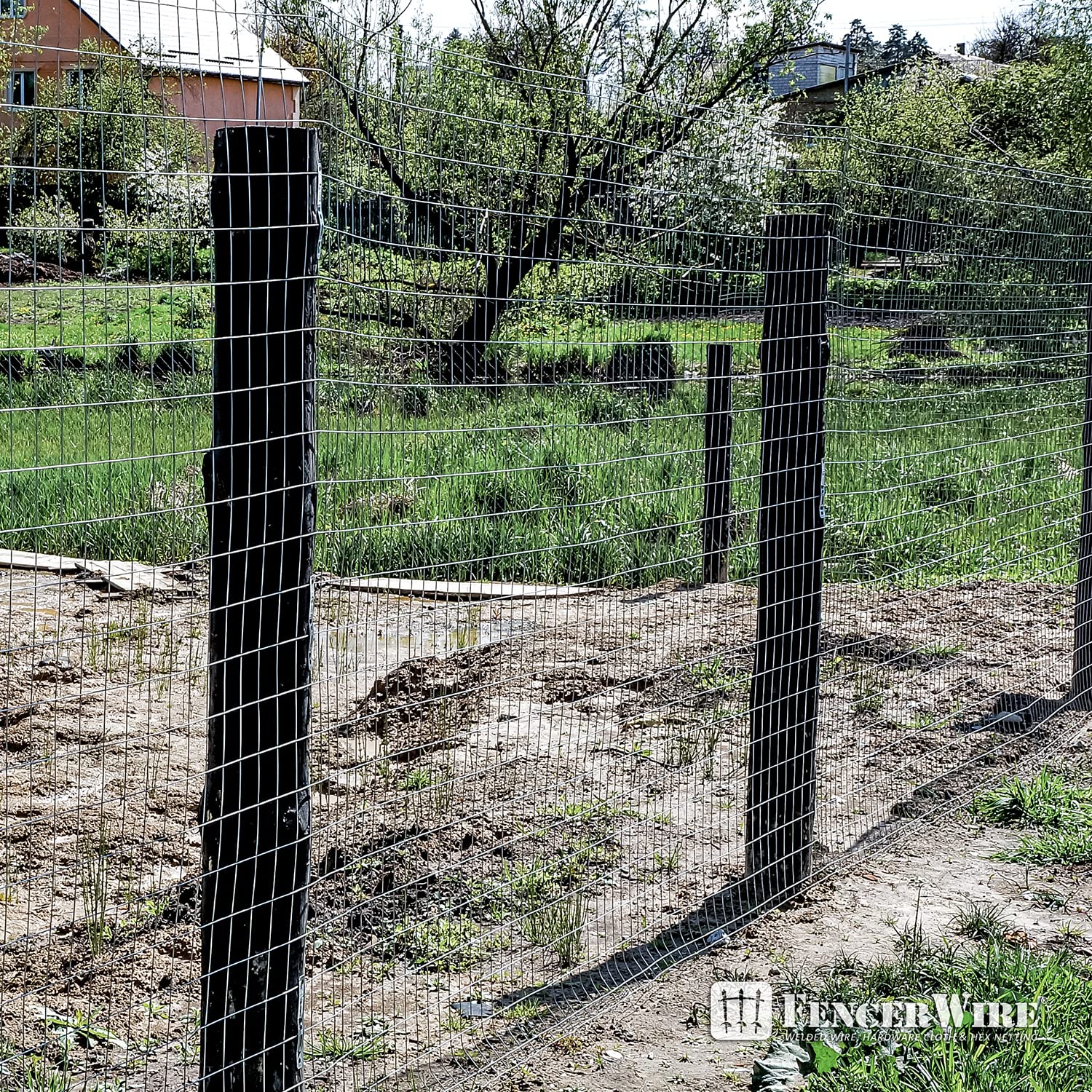 Fencer Wire 14 Gauge Galvanized Welded Wire Fence, 2" x 4" Mesh Opening for Vegetables, Garden Fruits & Animals Enclosure