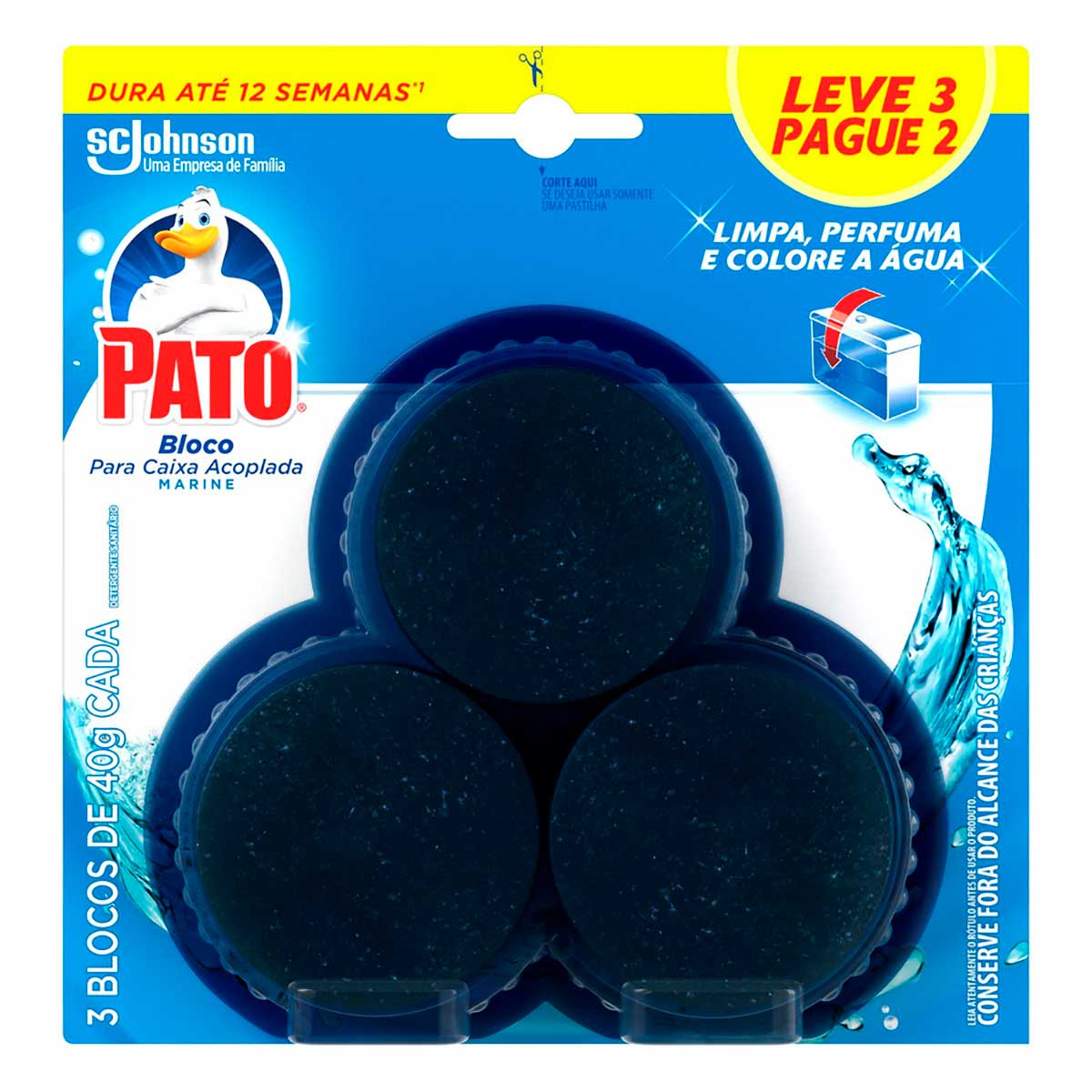 Desodorizador Sanitario Pato Caixa Acoplada Marine 40g Leve 3 Pague 2