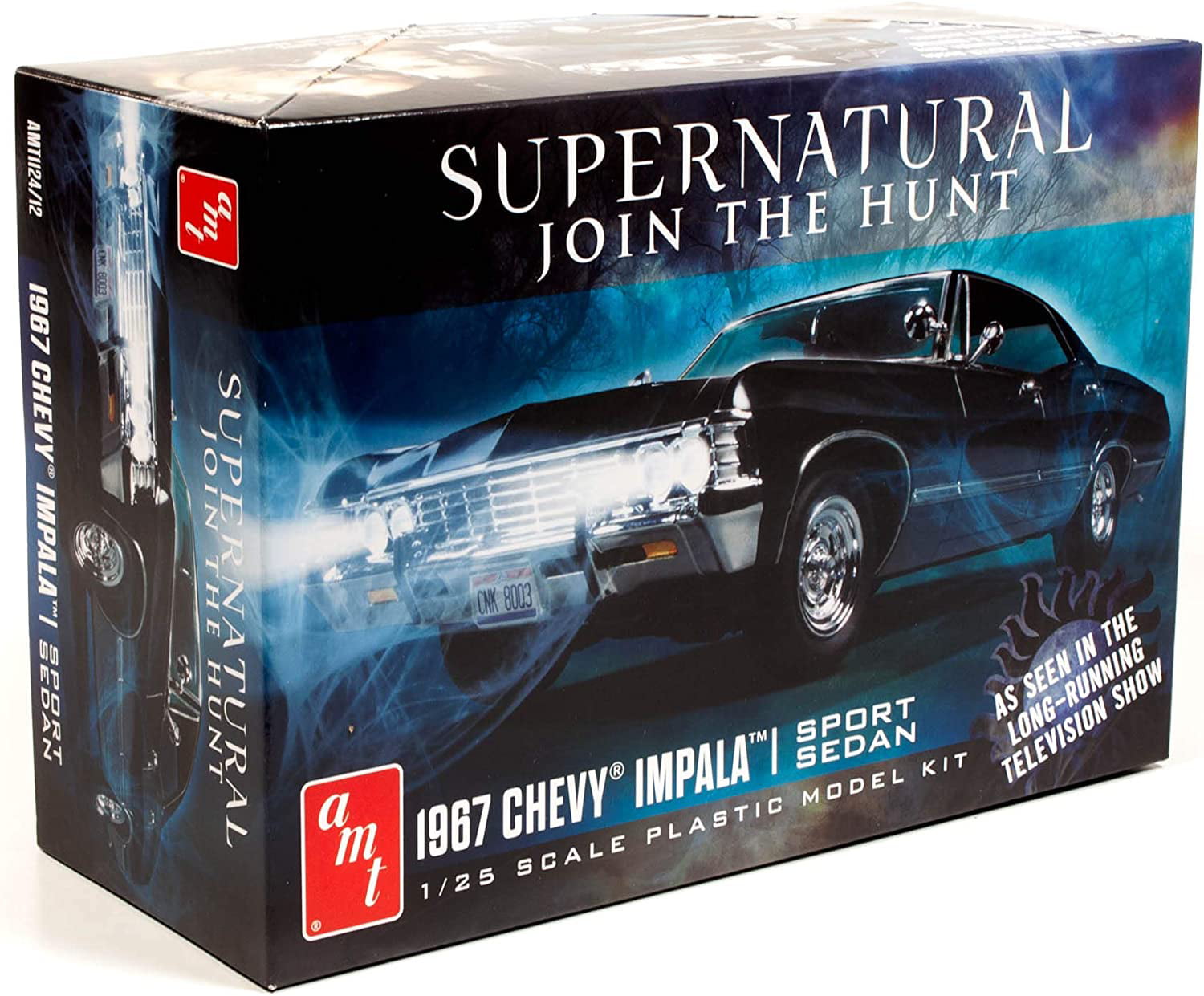 AMT 1967 Chevy Impala 4-Door Supernatural Night Hunter TV Show Model Kit Replica
