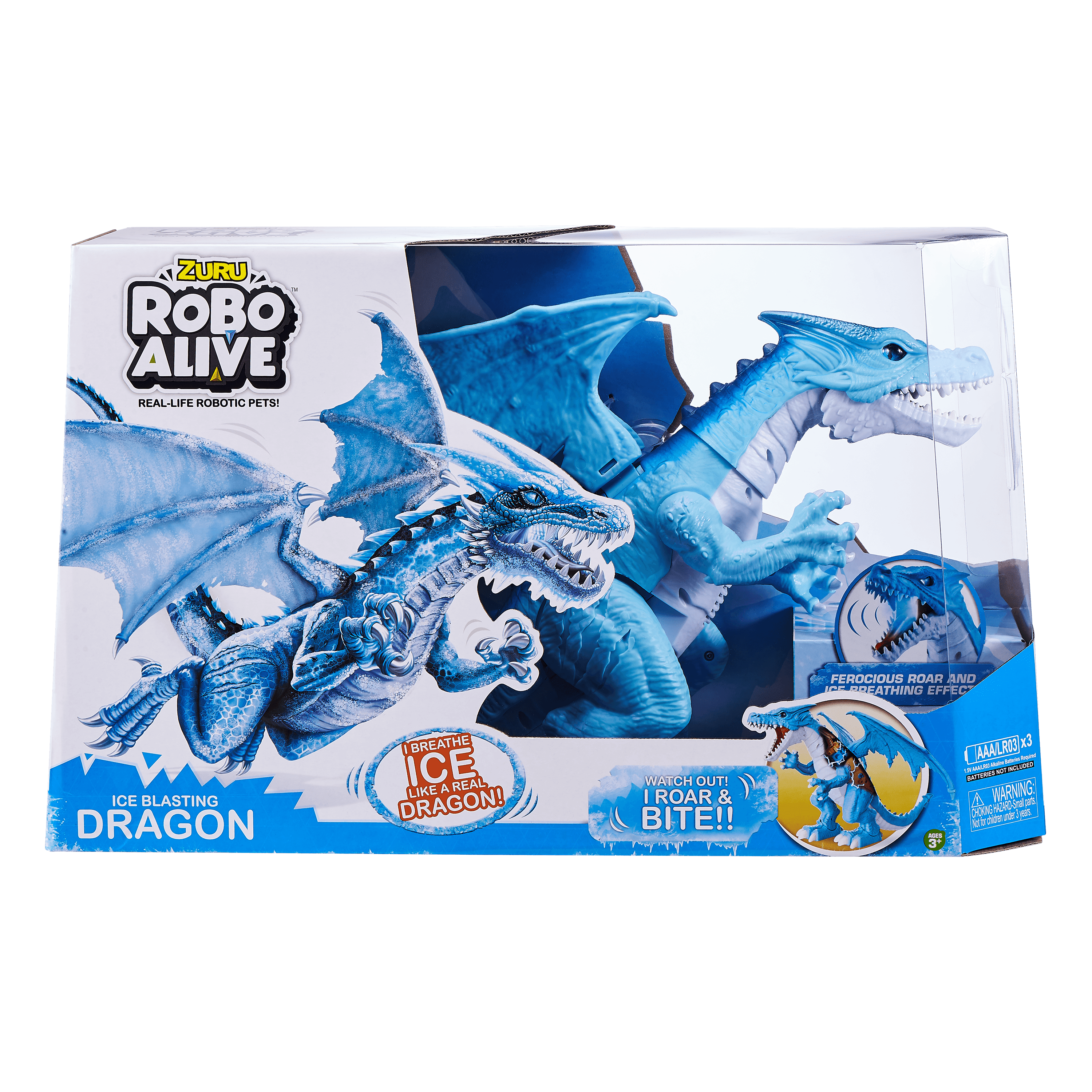 Robo Alive Roaring Ice Dragon Battery-Powered Robotic Toy by Zuru