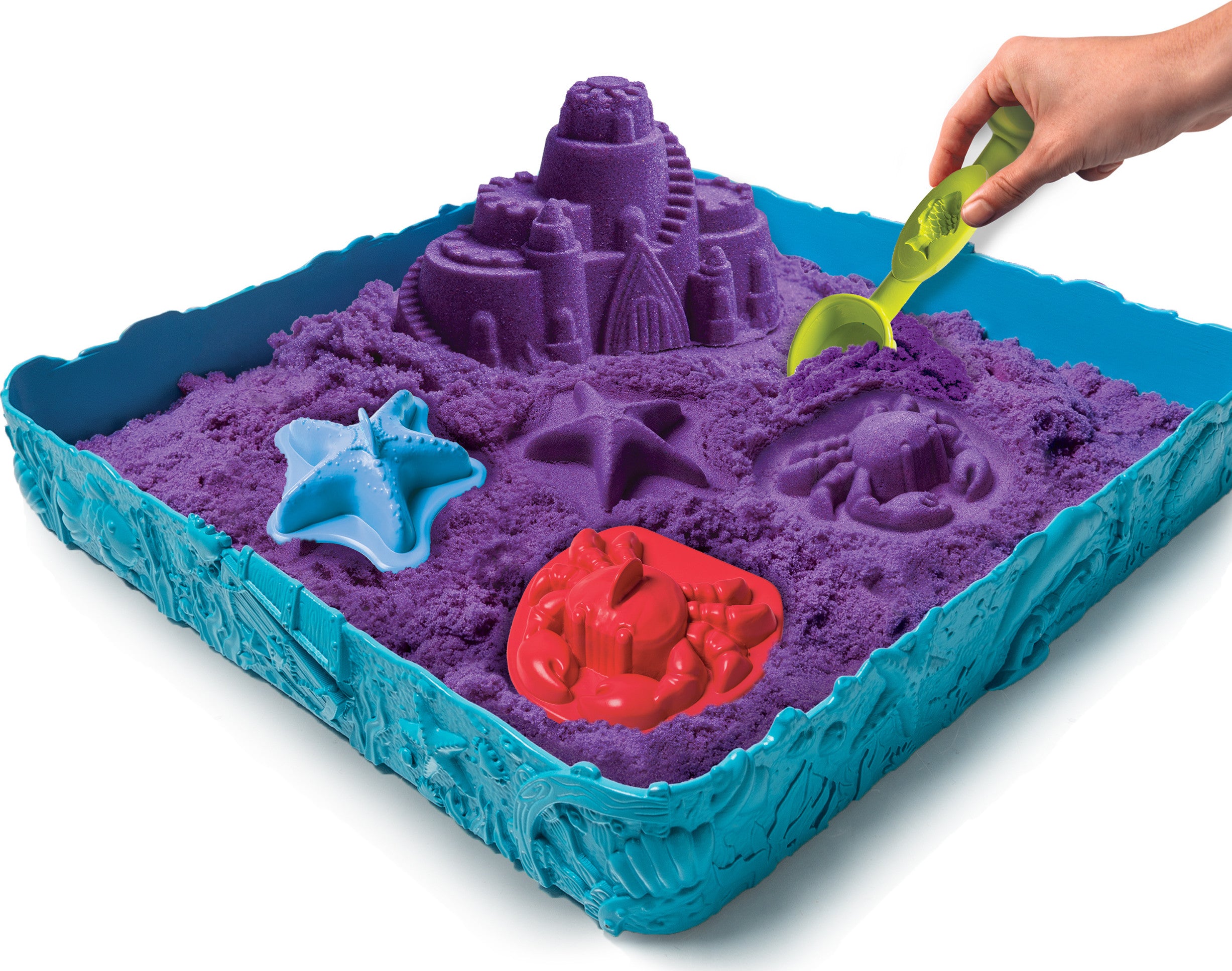 Kinetic Sand Sandcastle Set with 1lb of Kinetic Sand and Tools and Molds (Color May Vary)
