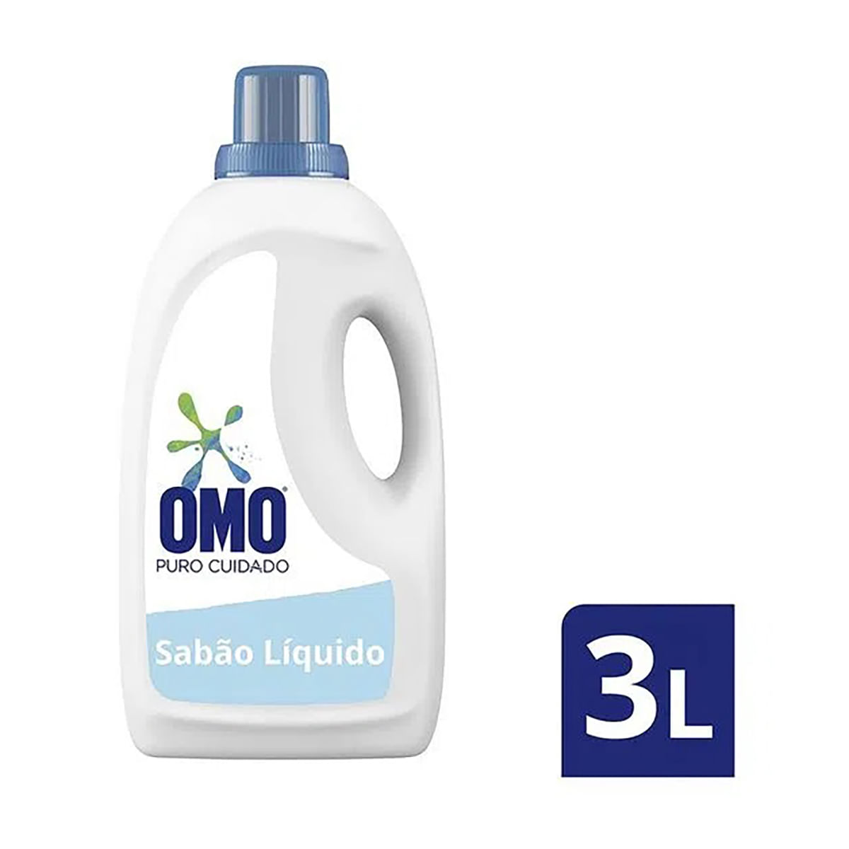 Kit Lava Roupas Liquido Omo Puro Cuidado 3 L Com 3 Unidades