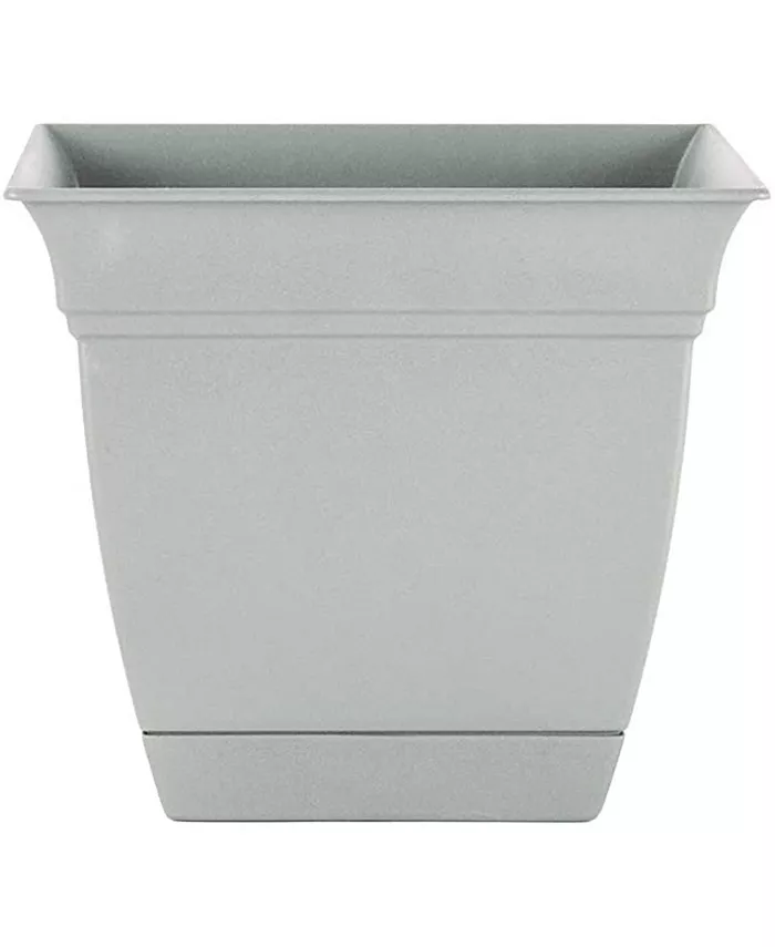The HC Companies HC Companies Out Indoor Plastic Planter Eclipse Square Stone 8in
