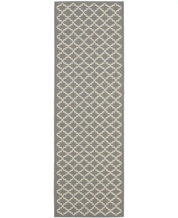Safavieh Courtyard Anthracite and Beige 2'3