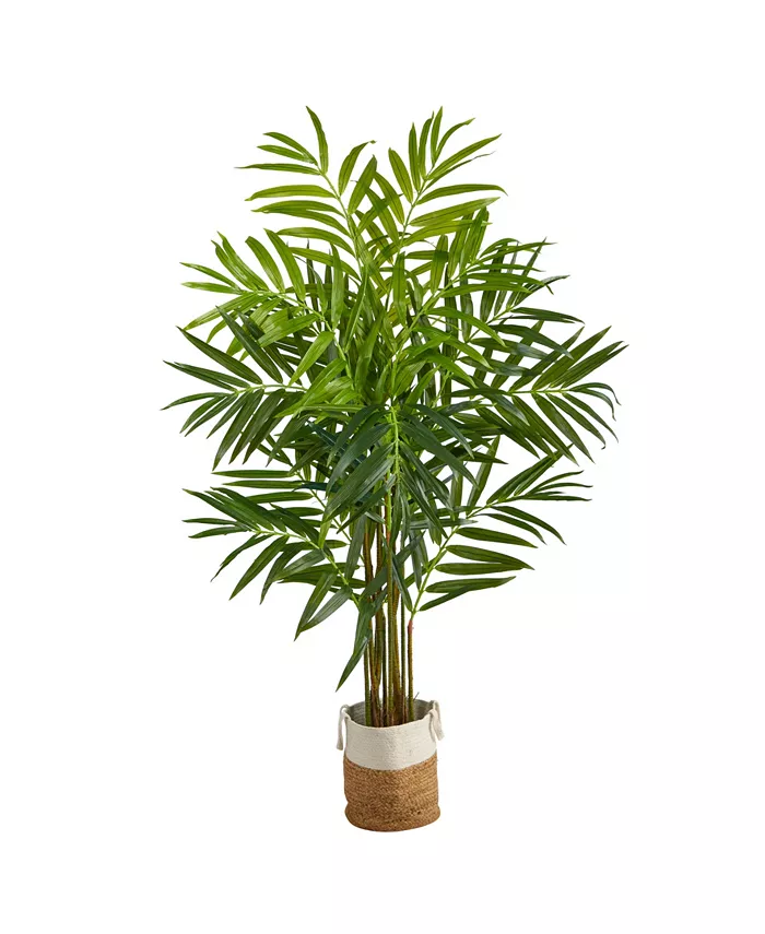 Nearly Natural 8' King Palm Artificial Tree in Planter