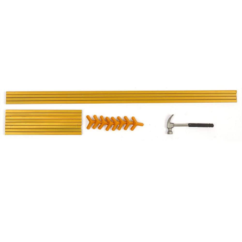 YIYIBYUS 10-Pieces 10.62 in. W x 31.49 in. H Metal Flower Stand Gold Wedding Flower Rack Display Stand OT-ZJGJ-3723-1