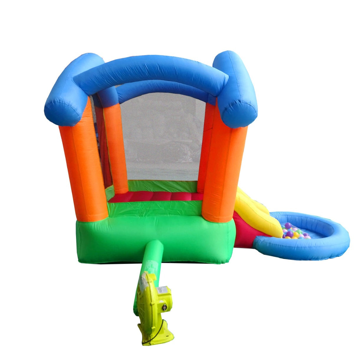 Pogo Bounce House Backyard Kids Rainbow Playhouse Inflatable Bounce House with Slide