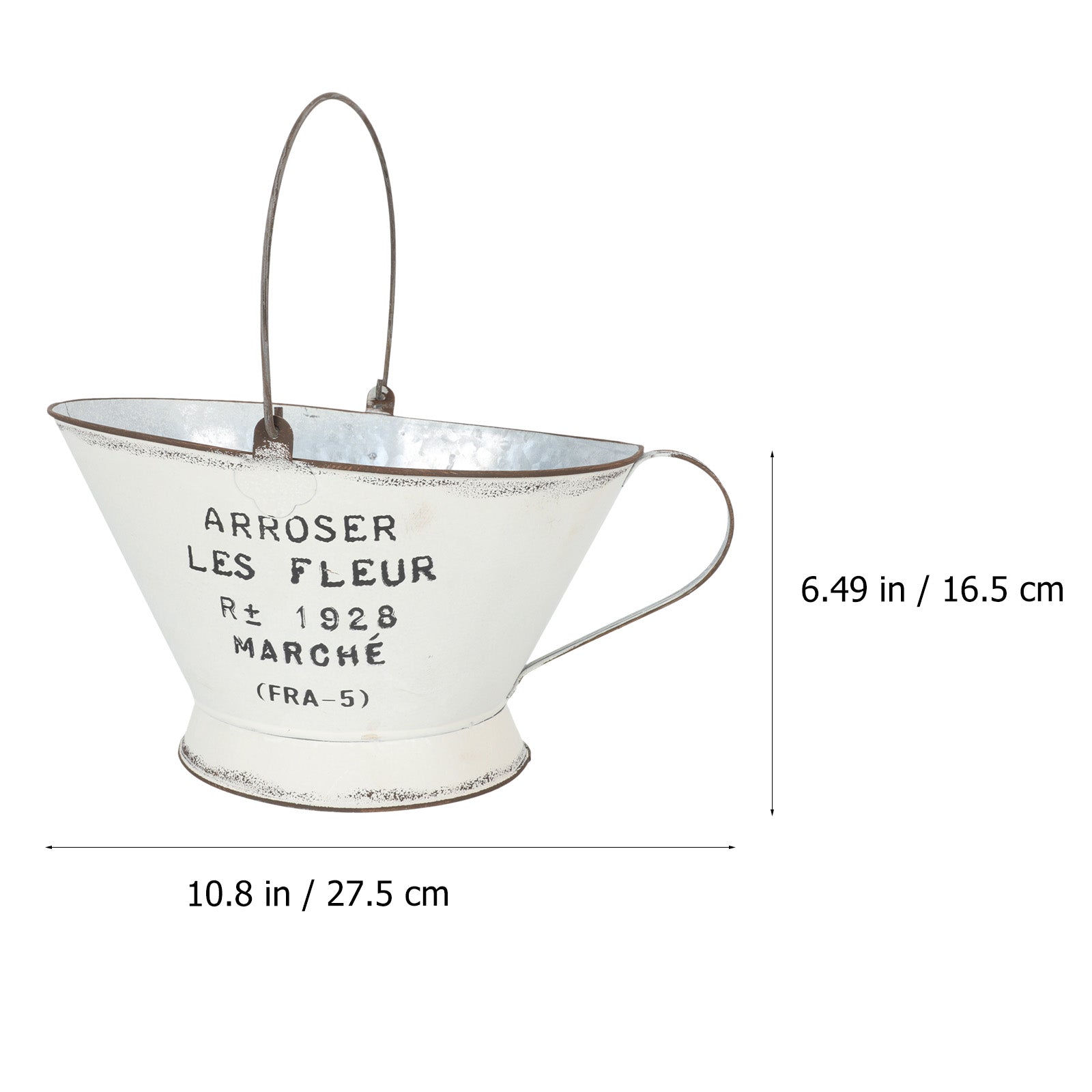 Nuolux Vase Flower Planter Pot Bucket French Shabby Metal Retro Chic Centerpiece Wedding Arrangement Box Vintage Jugbuckets