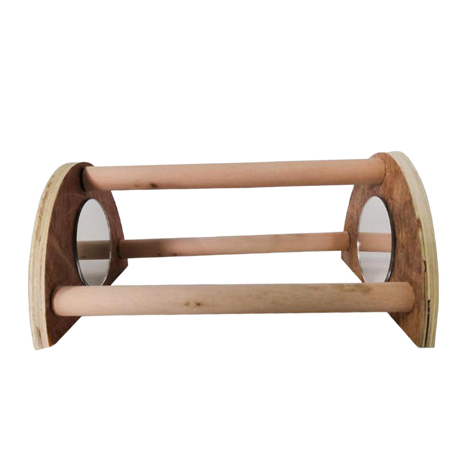 Chick Perch， Chicken Wooden Strong Roosting Bar with Mirror， Training Sleeping Perch Standing for Coop and Brooder Chick Hens Silkies Quail Chicken