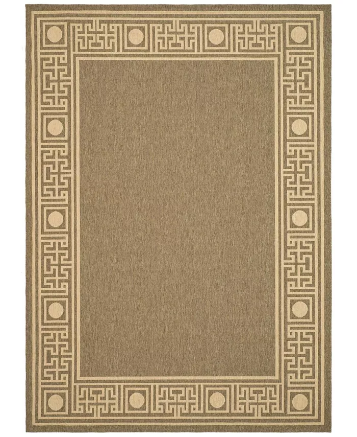 Safavieh Courtyard Dark Beige and Beige 8' x 11' Outdoor Area Rug