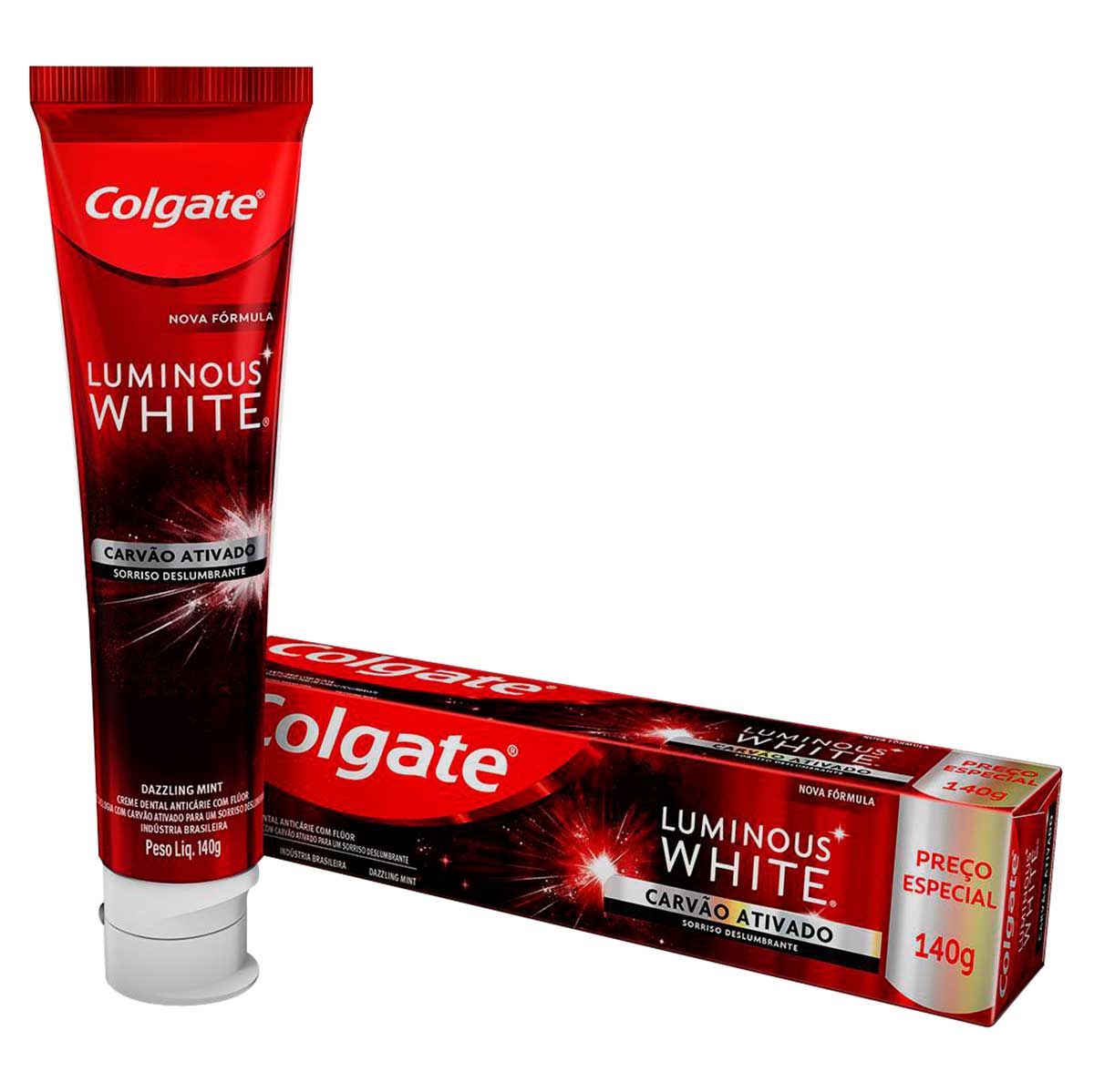 Creme Para Clareamento Dental Colgate Luminous White Carvao Ativado 140g Preco Especial