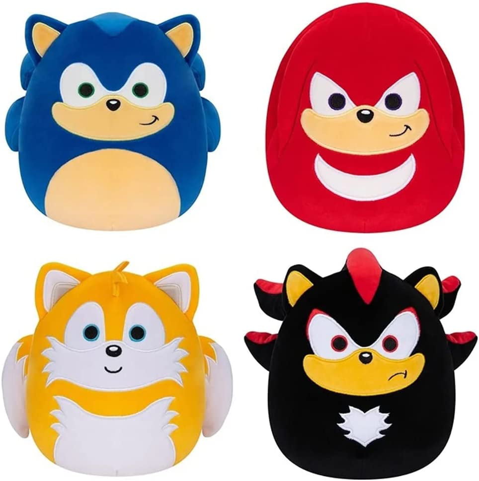 Squishmallows Kellytoy SEGA Sonic， Knuckles， Tails， Shadow Plush Toy (7
