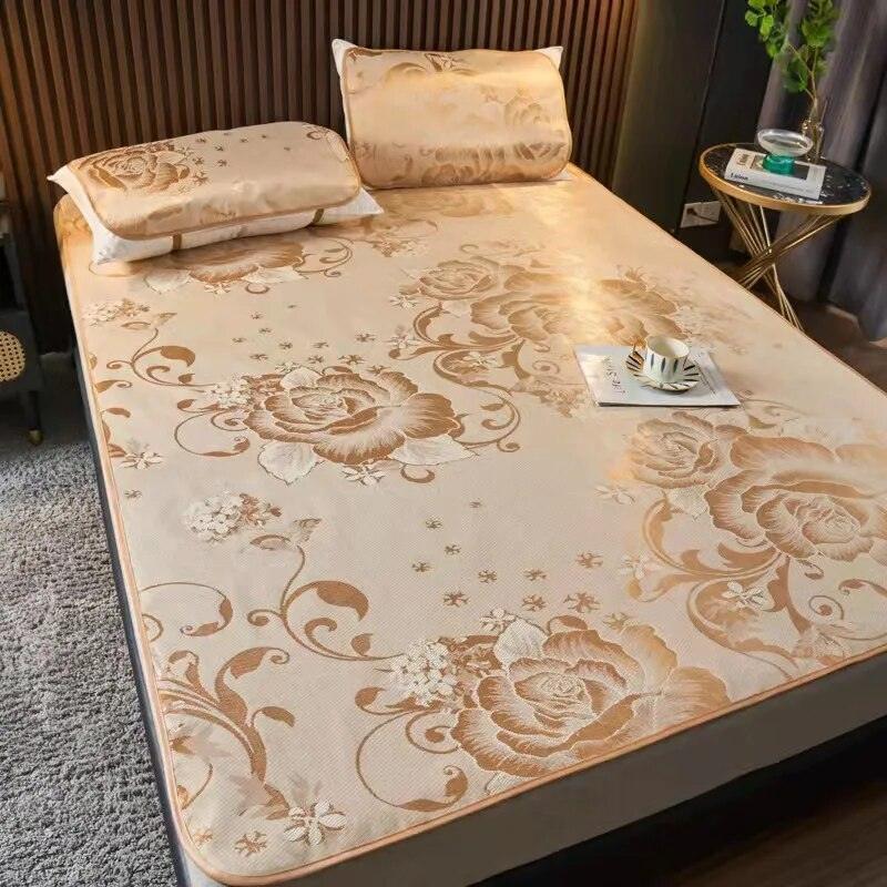 Pillow Top Éden Floral em Seda Gelo - Transforme Sua Cama em um paraíso de frescor!