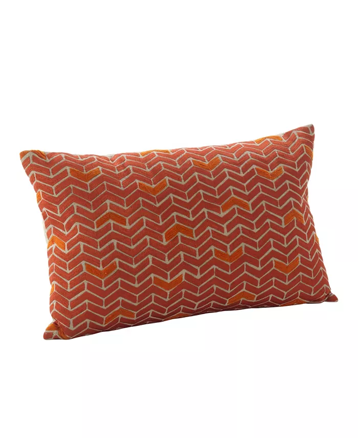 Saro Lifestyle Chevron Design Cotton Throw Pillow， 14