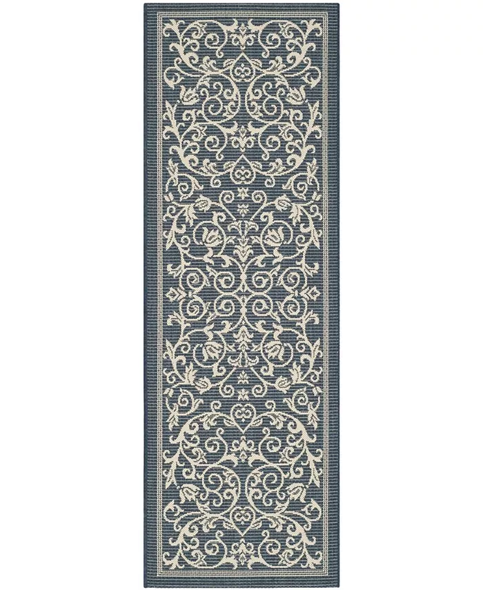Safavieh Courtyard Navy and Beige 2'3