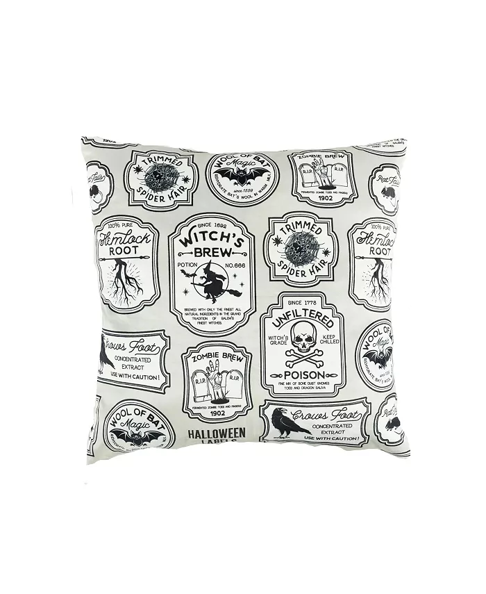Lush Dandeacutecor Halloween Badge Decorative Pillow， 20
