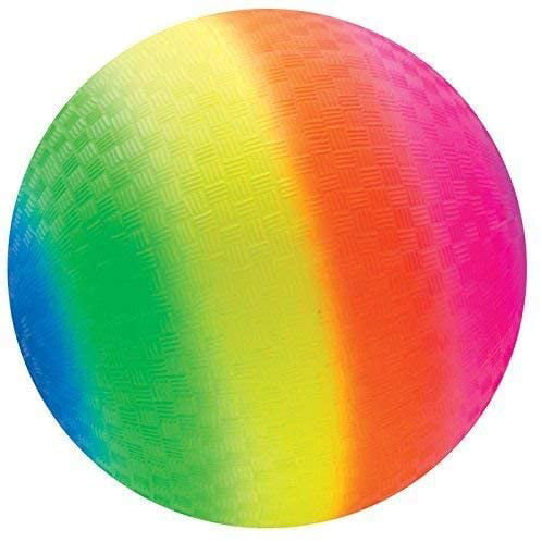 Waloo 9 inch PVC  Rainbow Playground Ball W/ Pump