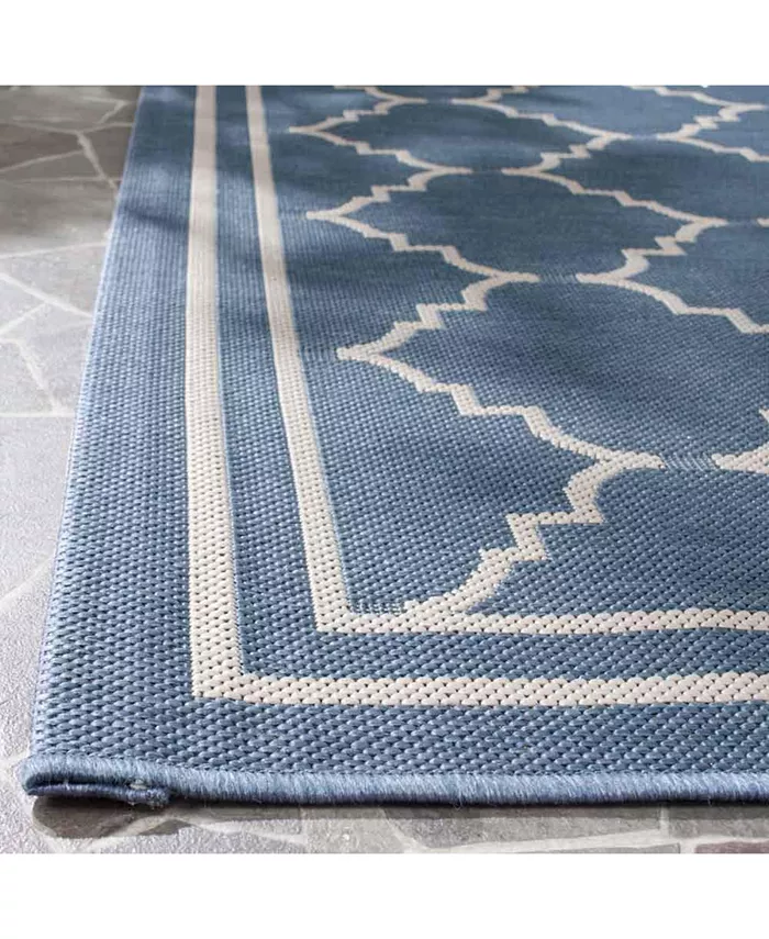 Safavieh Courtyard Blue and Beige 5'3