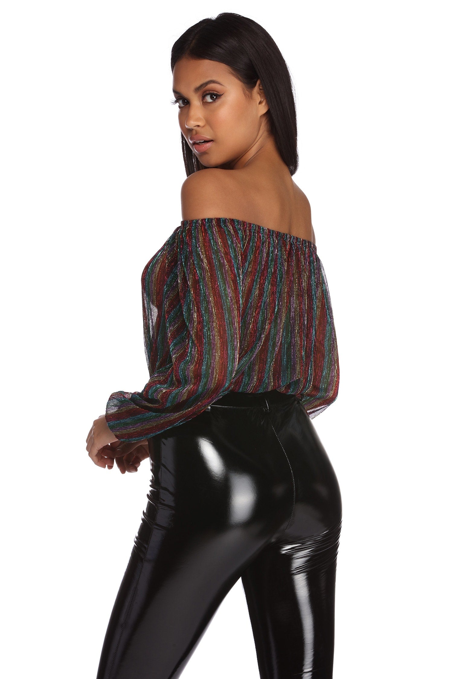 Rainbow Lux Striped Blouse