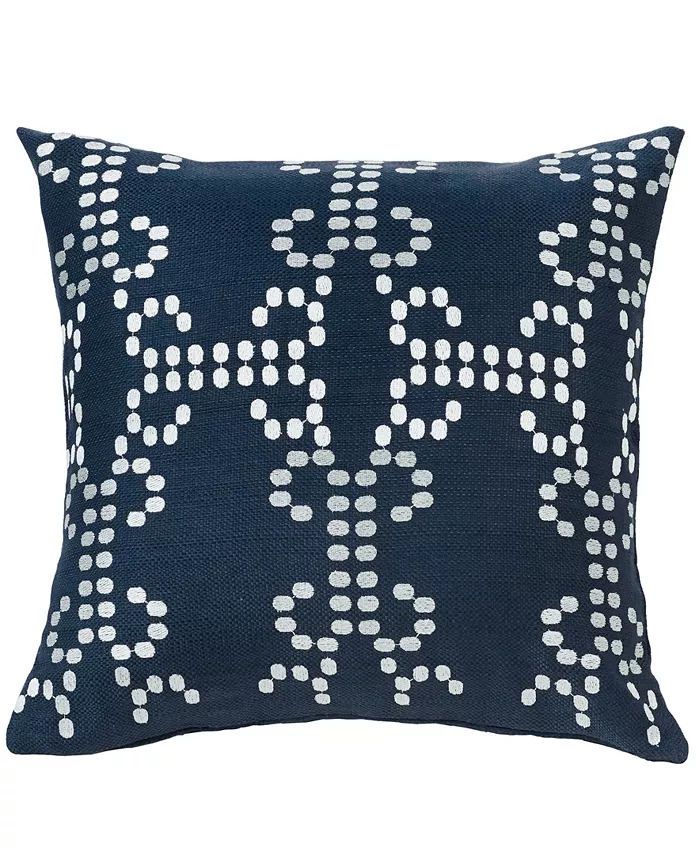 HiEnd Accents Navy Linen 18x18 Decorative Pillow