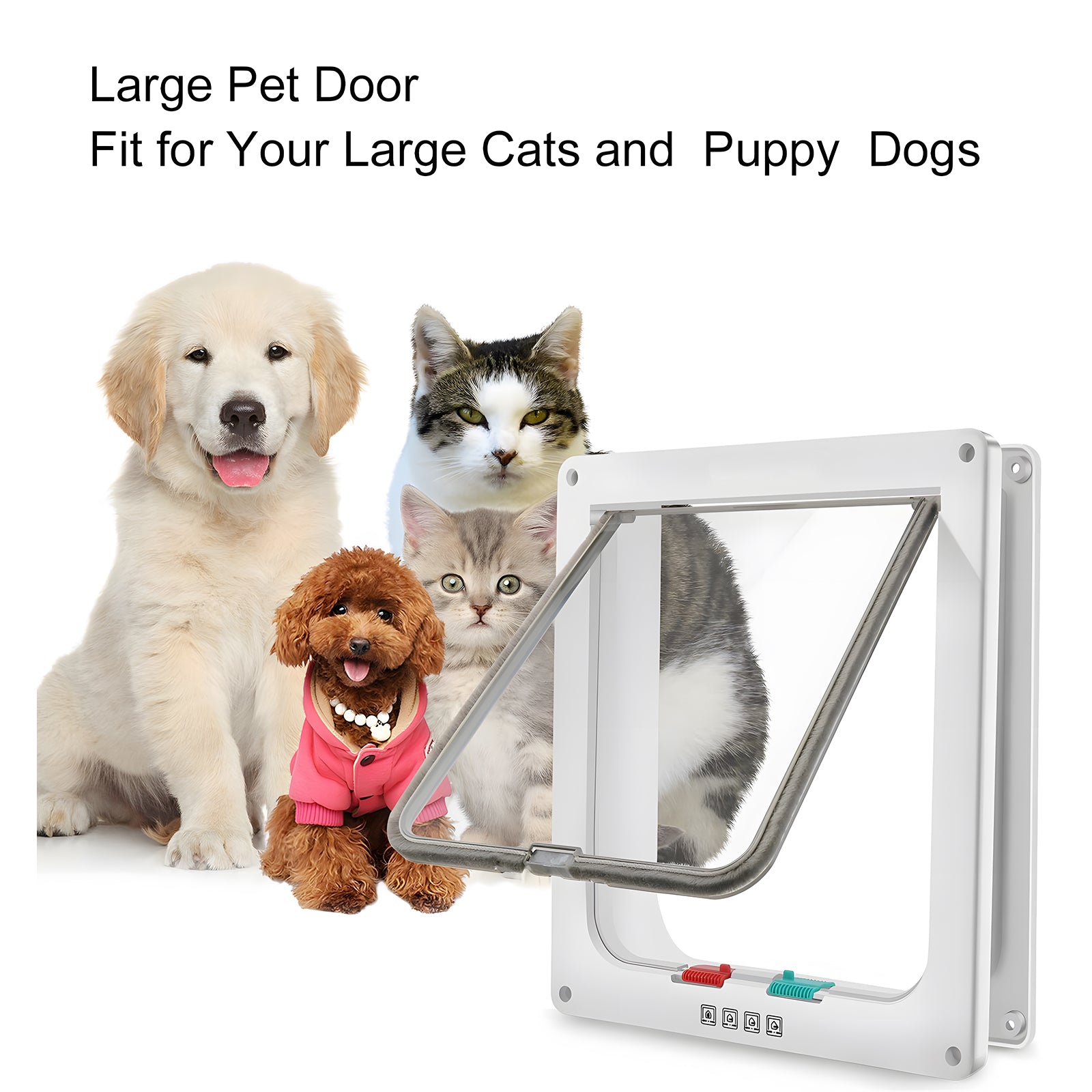 OMZER Extra Large Pet Door (Outer Size 11