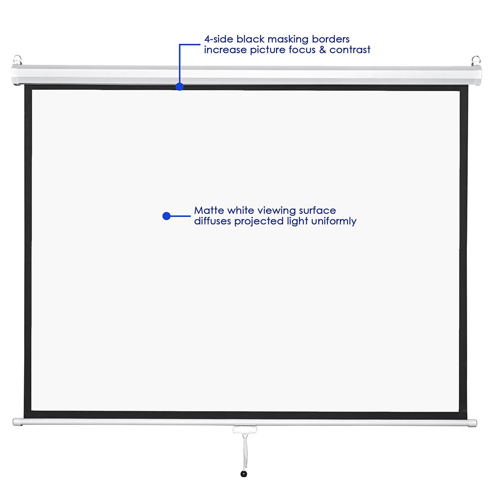 InstaHibit 4:3 Retractable Manual Projection Screen 72