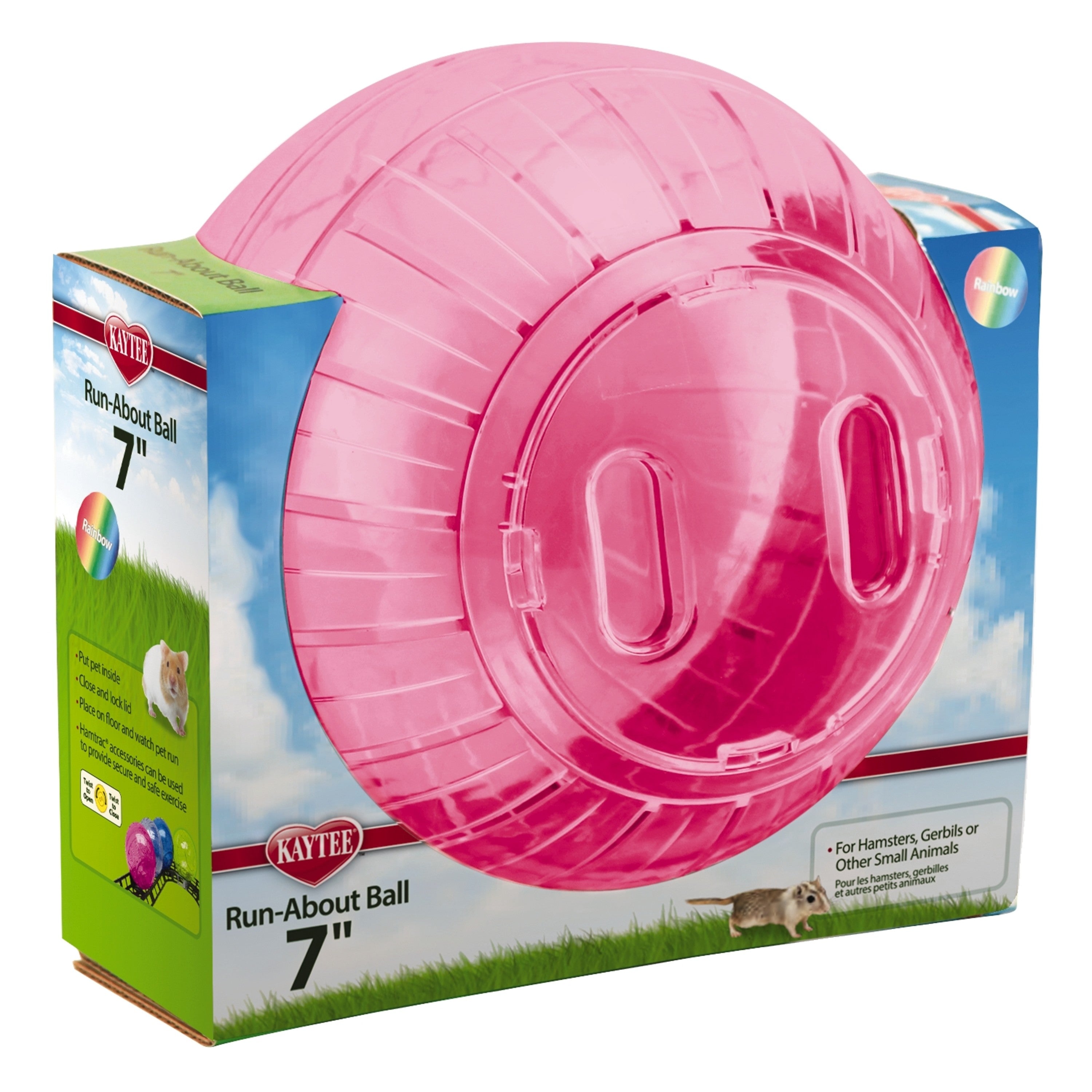 Kaytee Run-About Ball Rainbow 7 Inches
