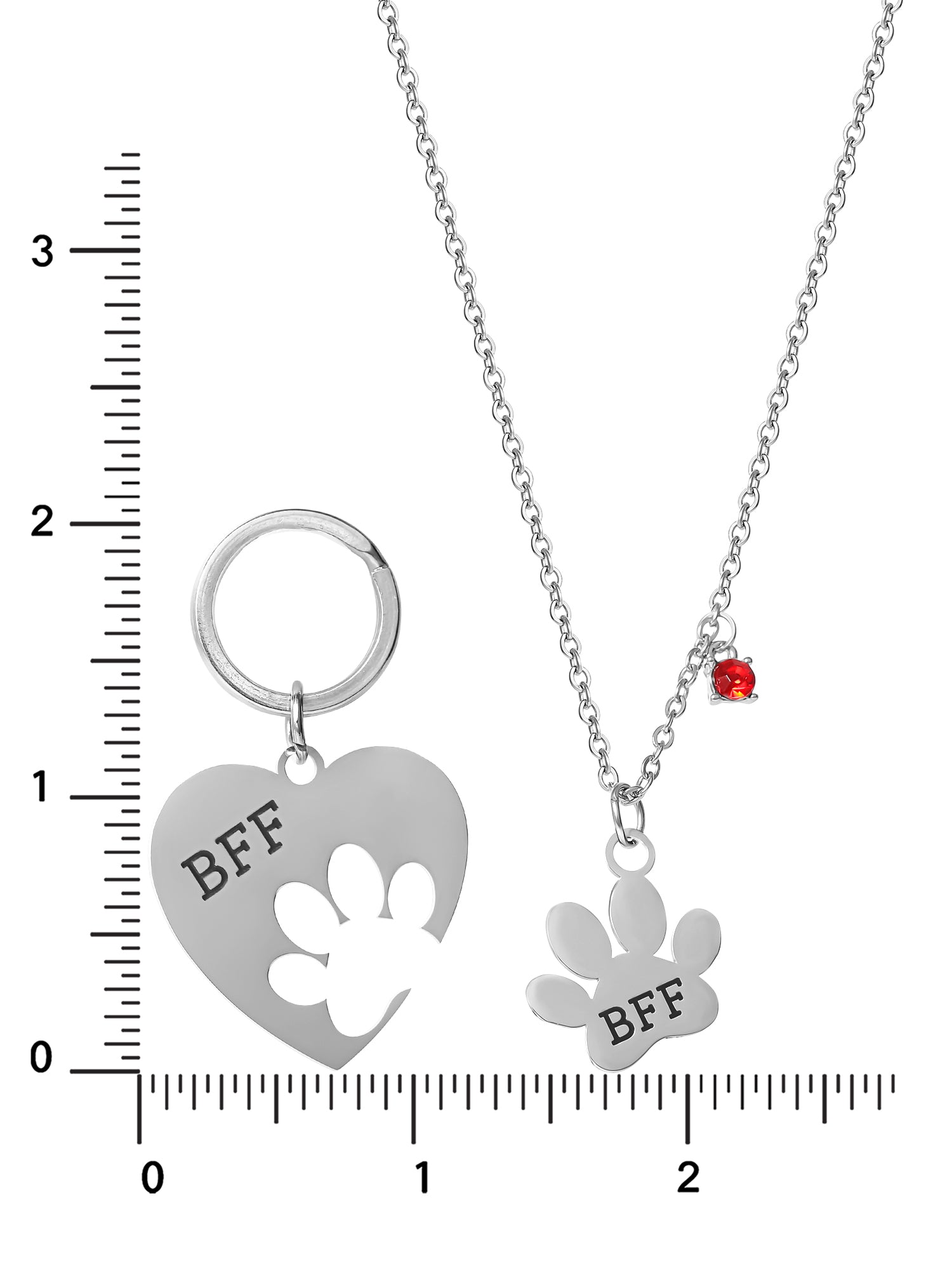 Connections from Hallmark Stainless Steel Dog BFF Tag and Necklace Set