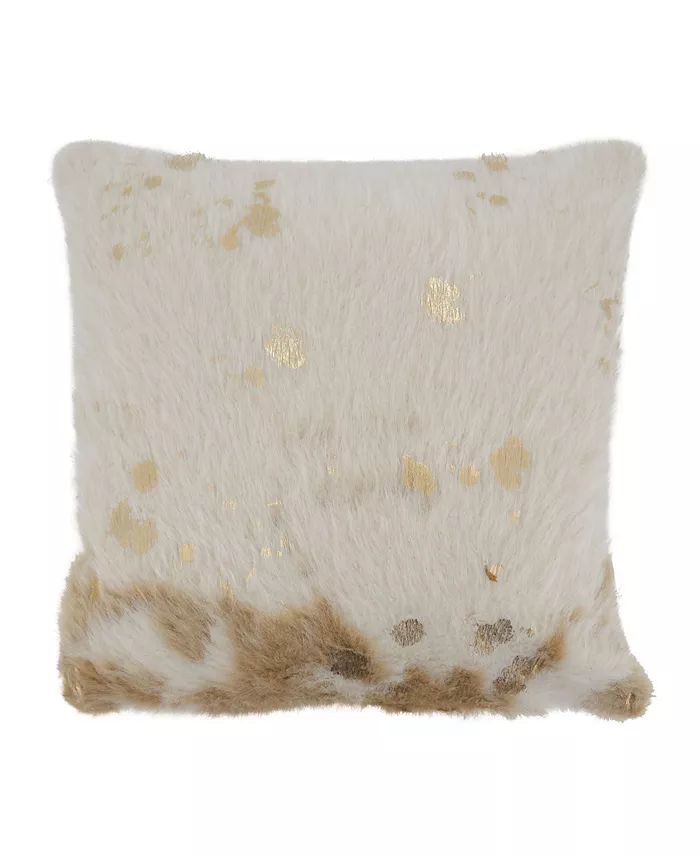 Saro Lifestyle Foil Printed Decorative Pillow， 18